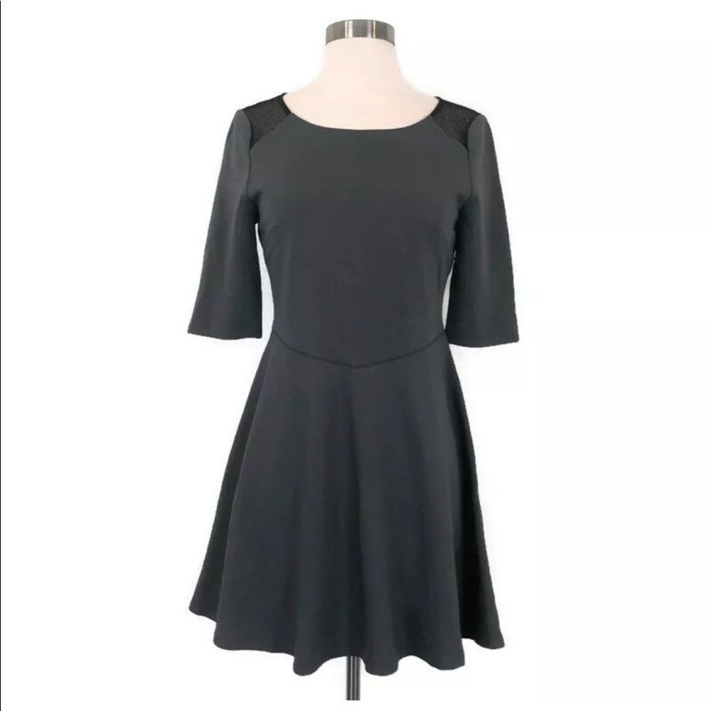 Barneys New York Gray Skater Dress
